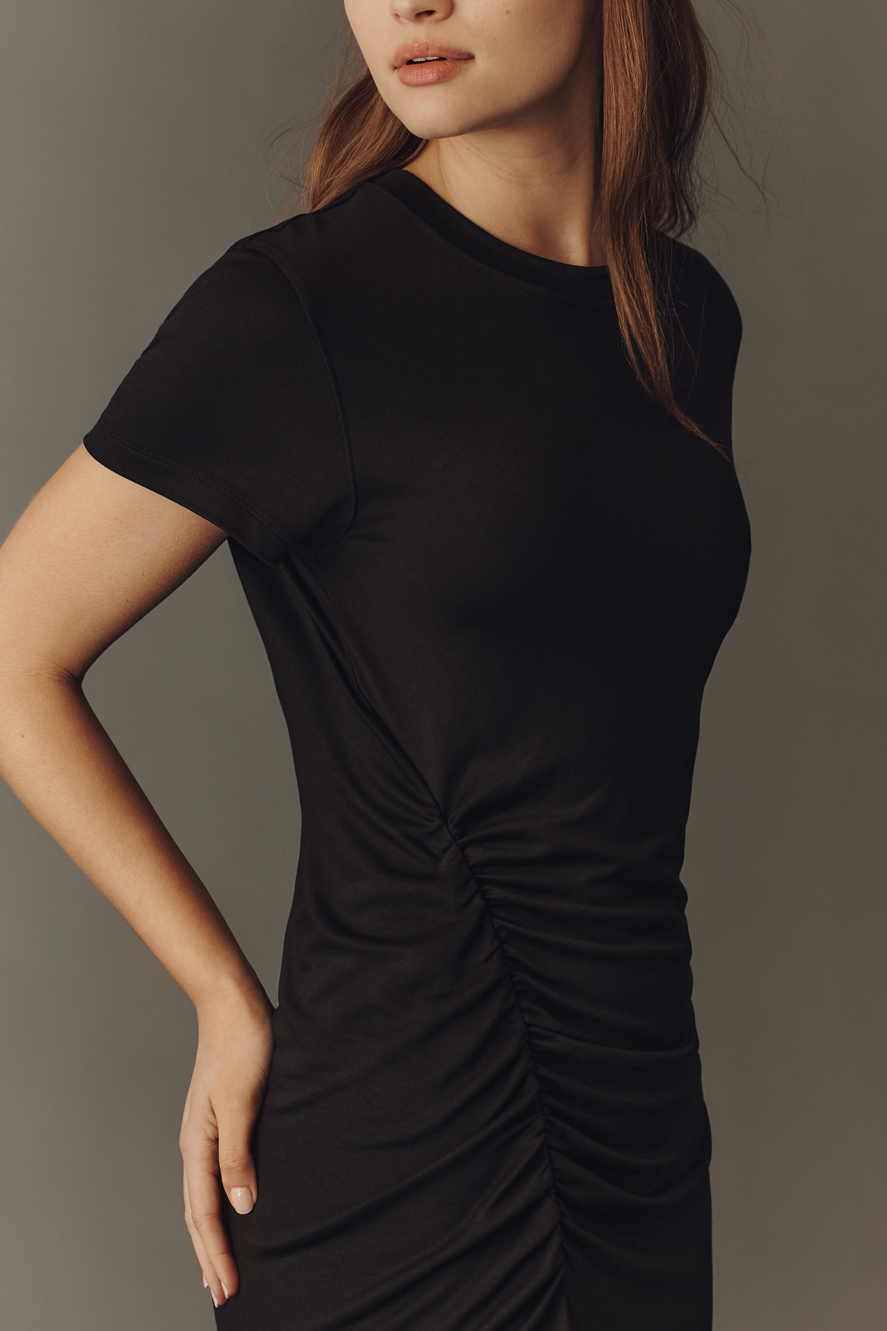 Anine Bing Vida Side-Slit Midi Dress