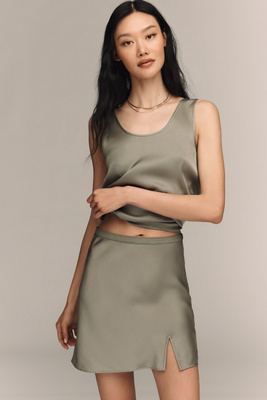 Chrisly Silk Mini Skirt