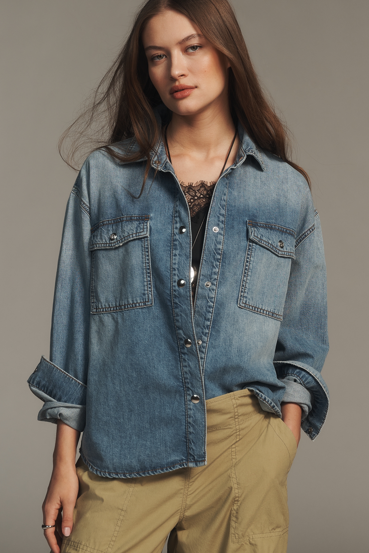 Anine Bing Paxton Denim Buttondown Shirt