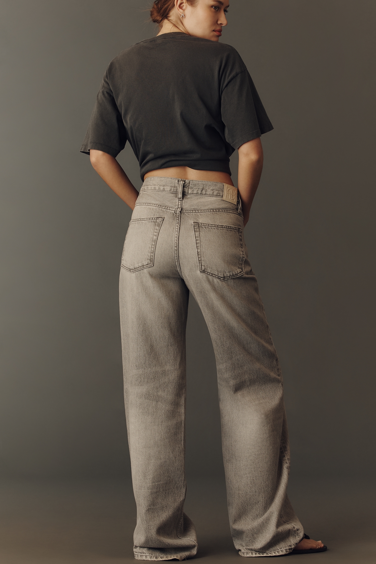 Anine Bing Hugh High-Rise Wide-Leg Jeans