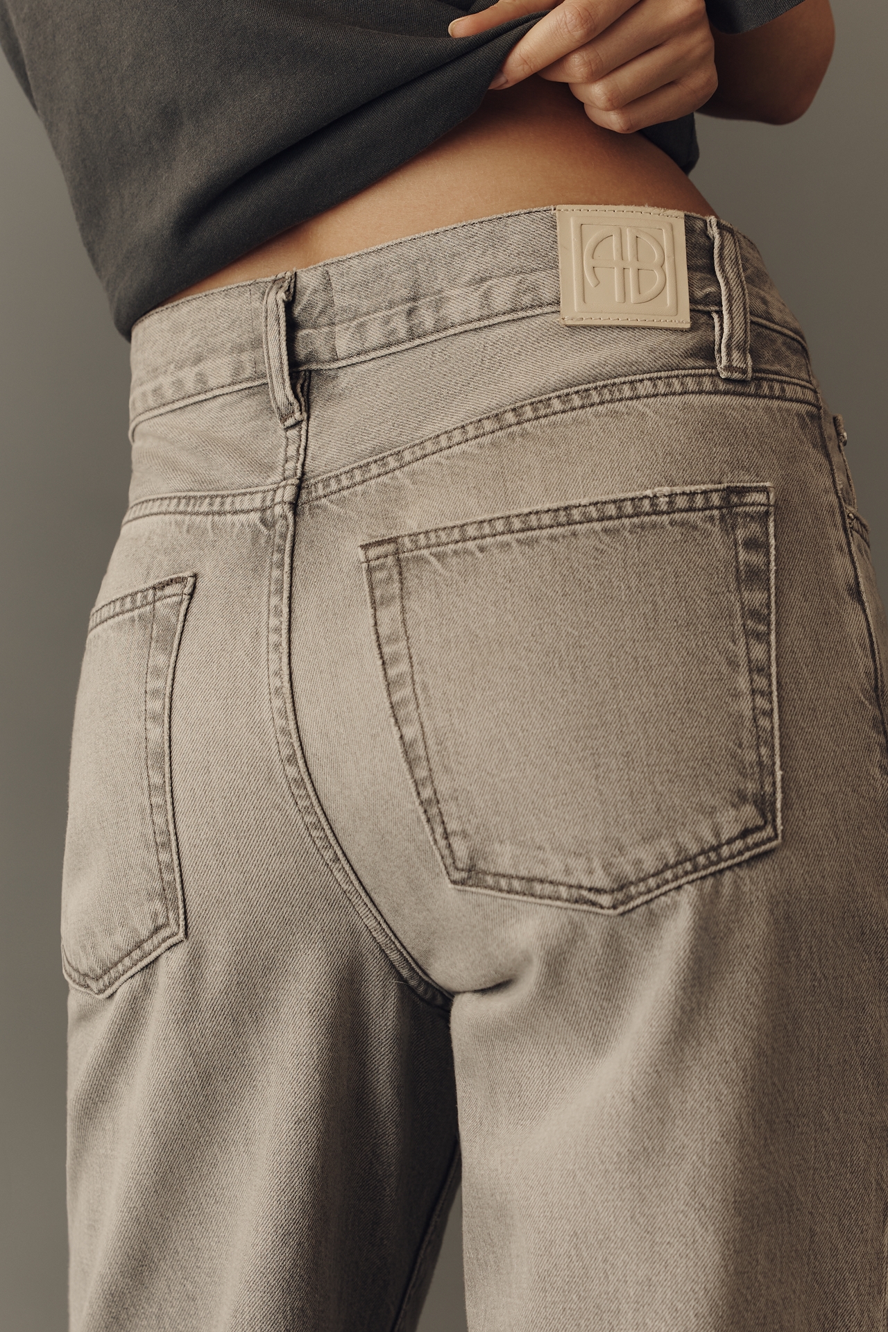 Anine Bing Hugh High-Rise Wide-Leg Jeans