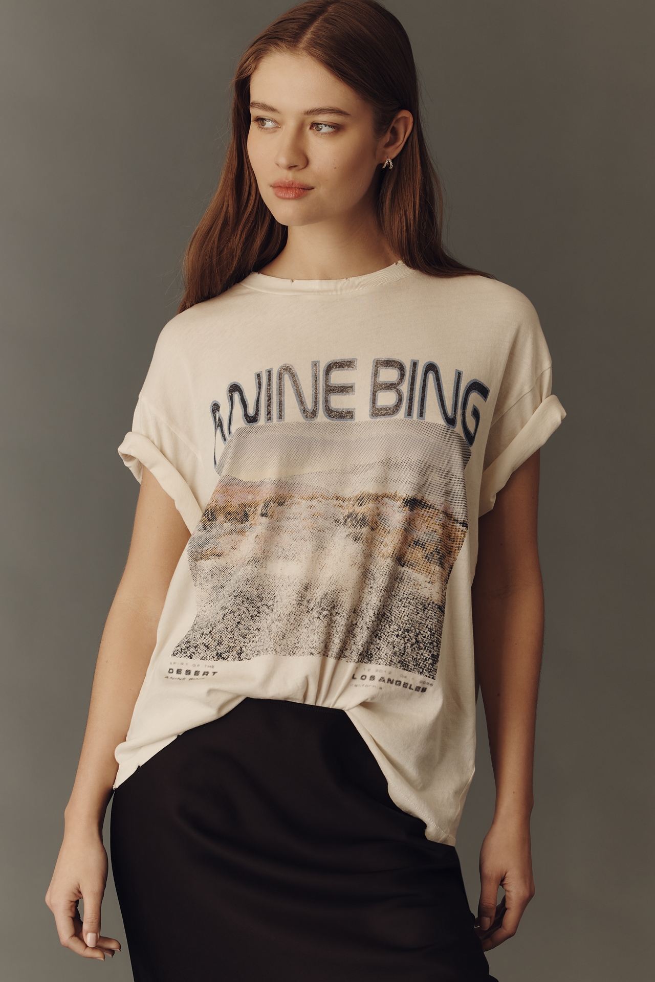 Anine Bing Cade 100% Cotton Wildflower Graphic Tee