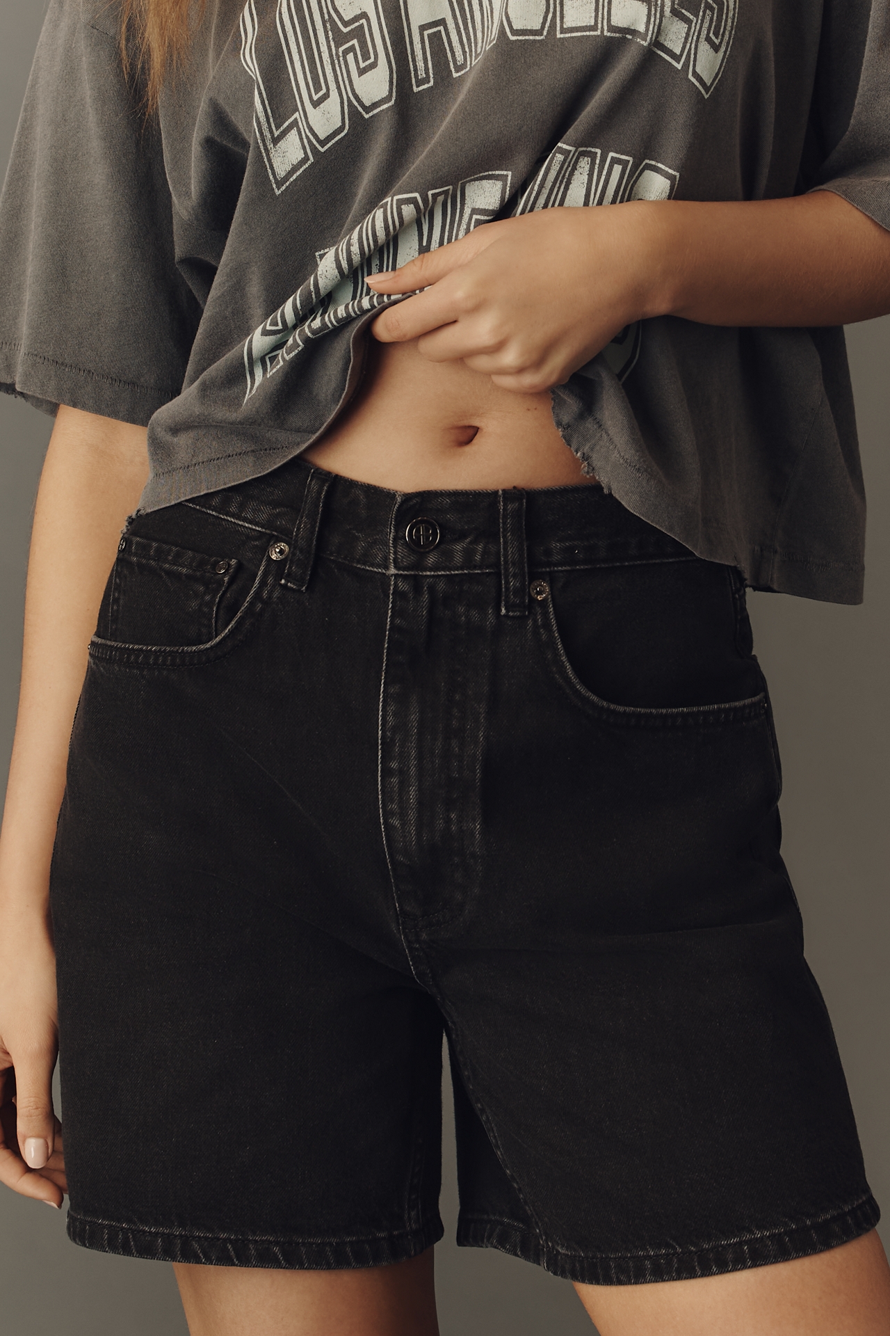 Anine Bing Delaney Cotton Shorts