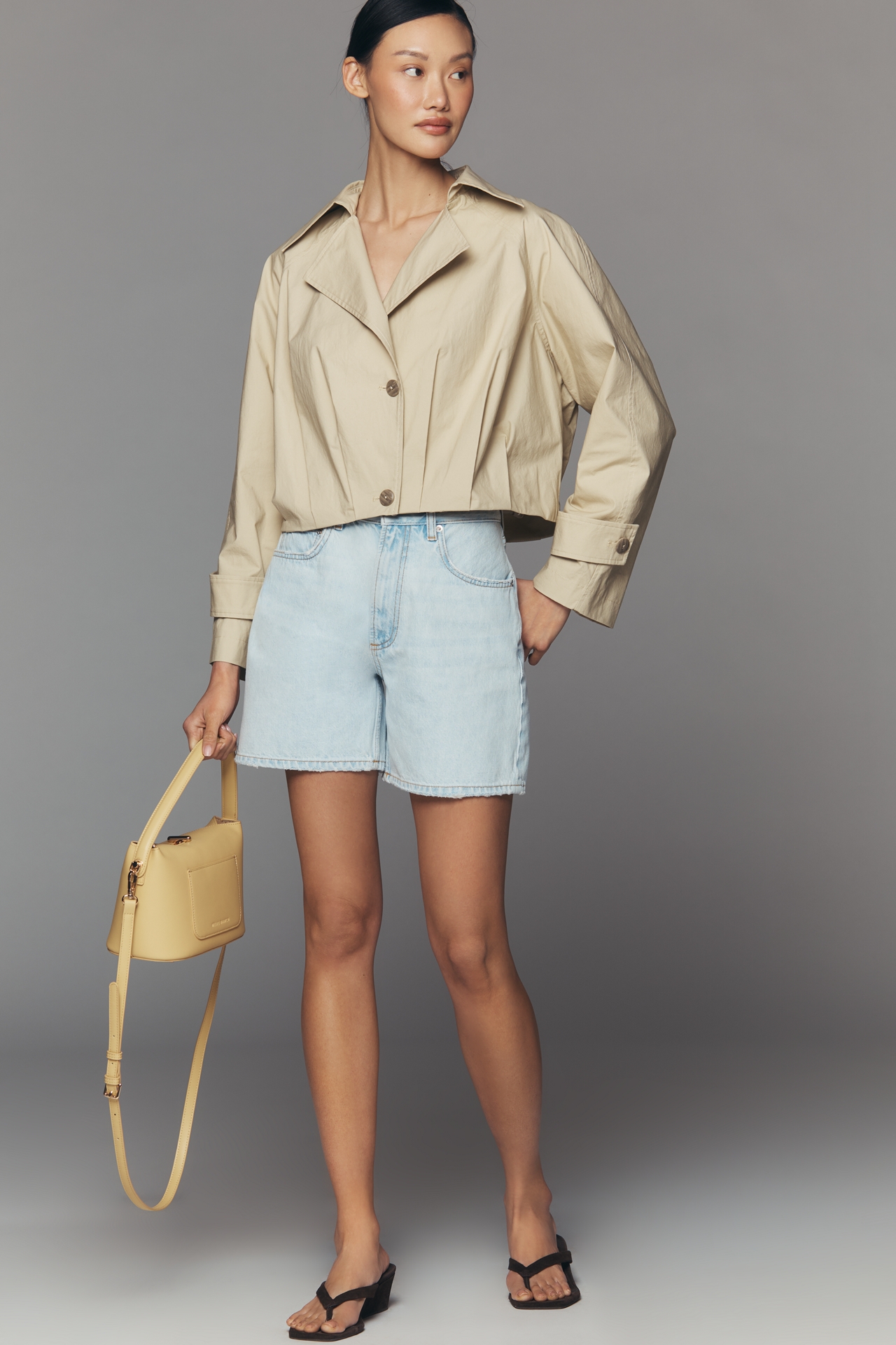 Anine Bing Delaney Denim Shorts