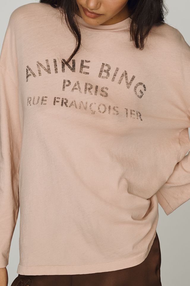 Anine Bing Long-Sleeve Melrose Tee | Anthropologie