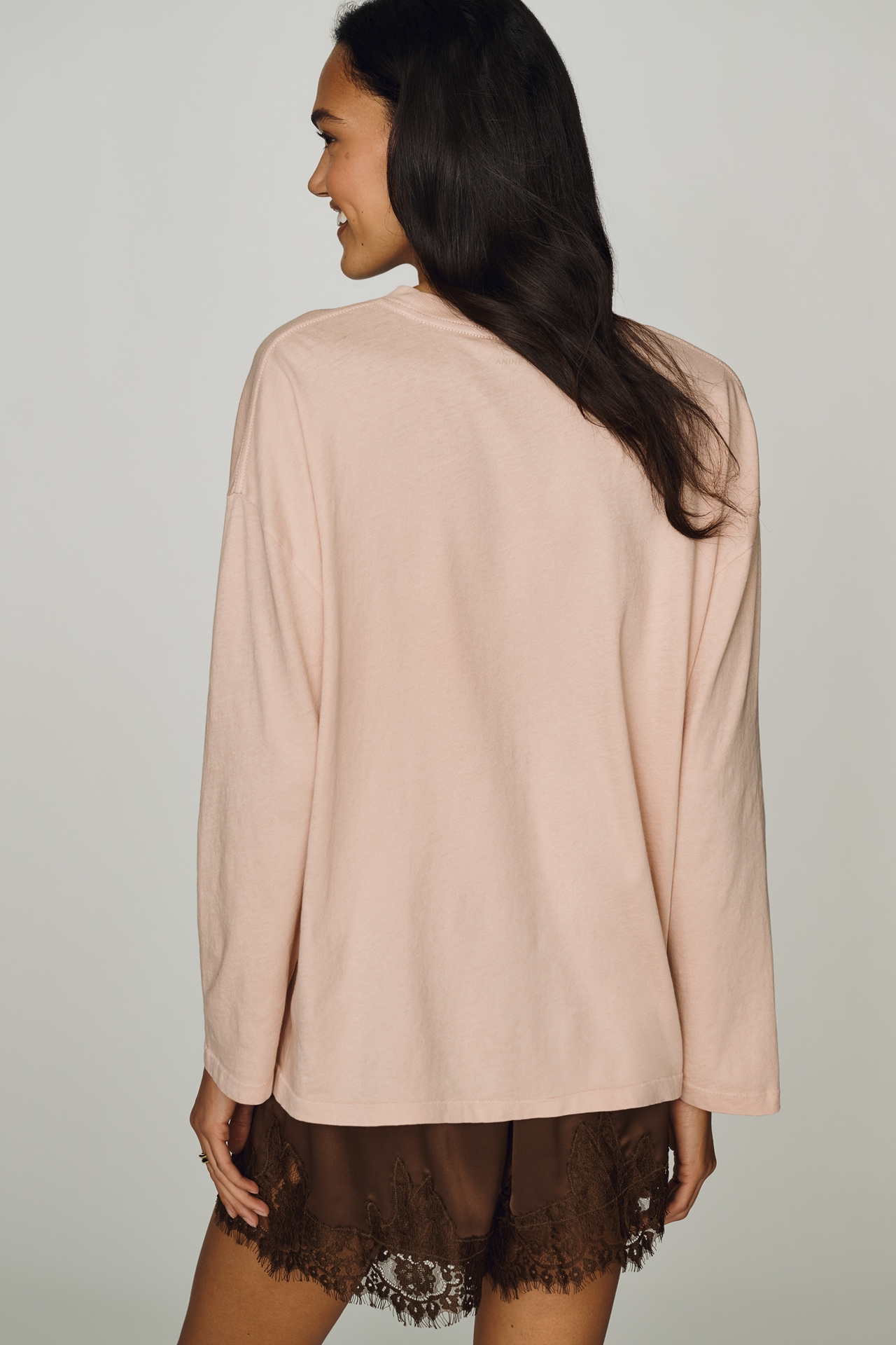 Anine Bing Long-Sleeve Melrose Tee