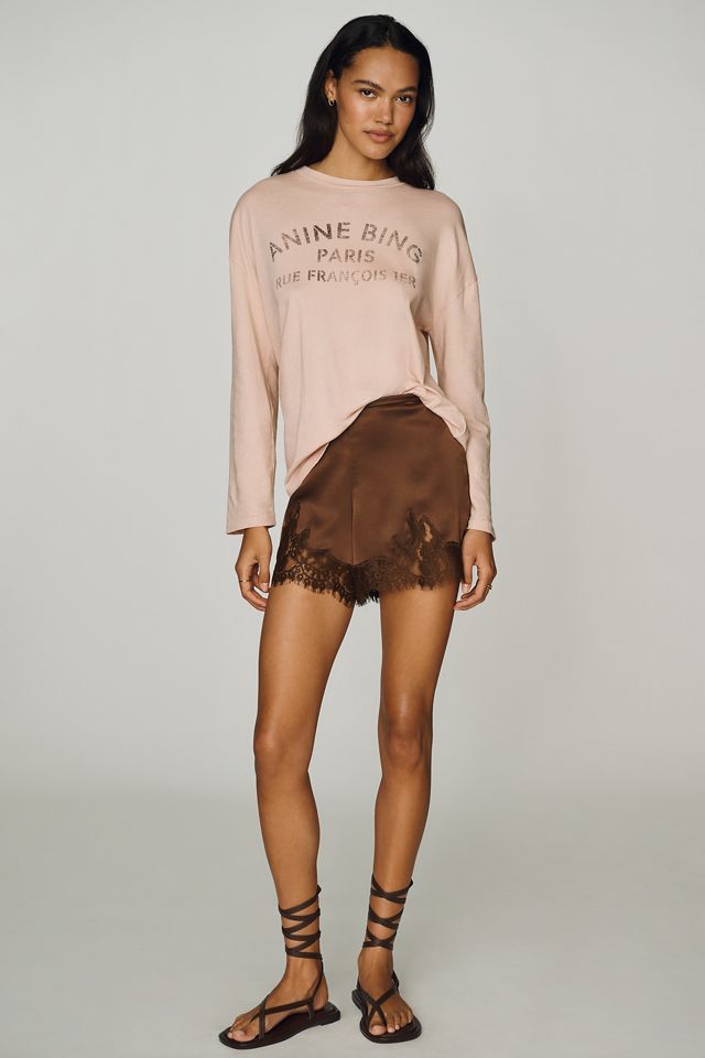 Anine Bing Long-Sleeve Melrose Tee #3