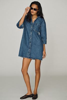 Anine Bing Mary Button-Front Dress
