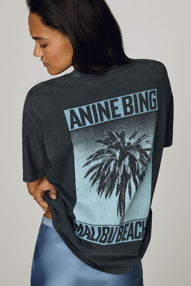 Anine Bing Cade Palm Cotton T-Shirt #1