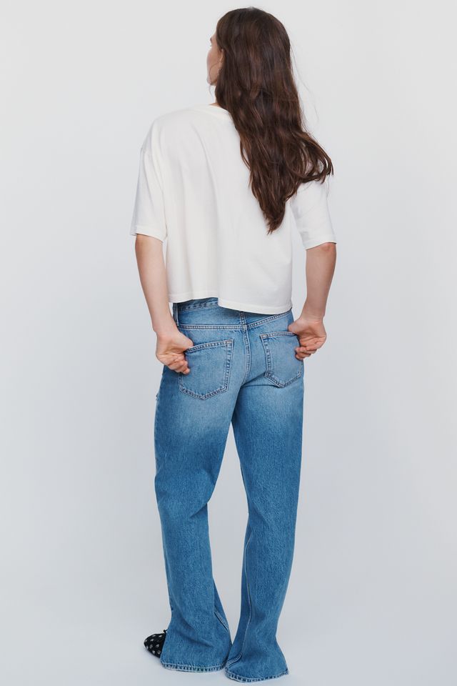Anine Bing Johnny 100% Cotton Cropped Tee #3