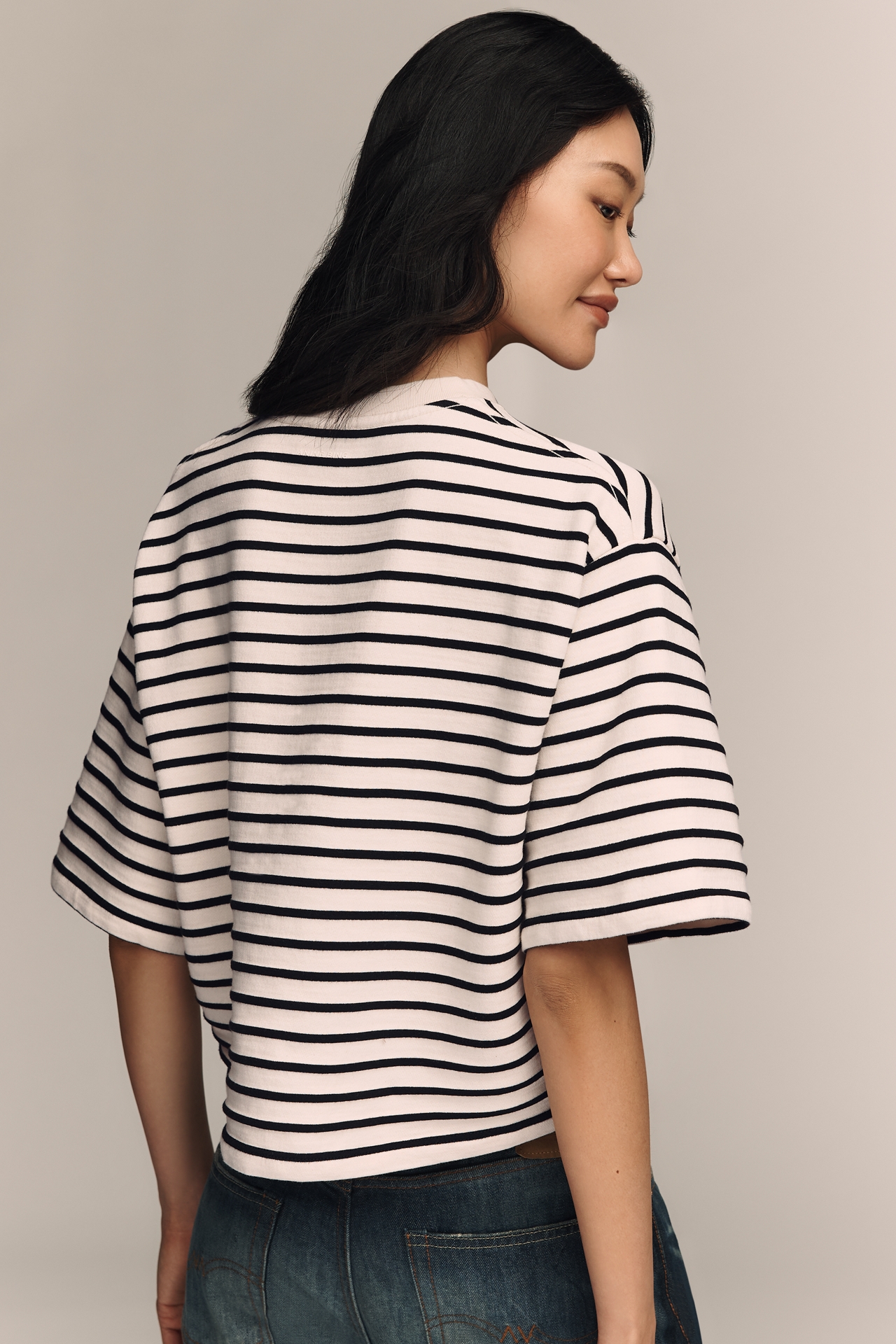 Anine Bing Myers Crew Neck Crop Tee