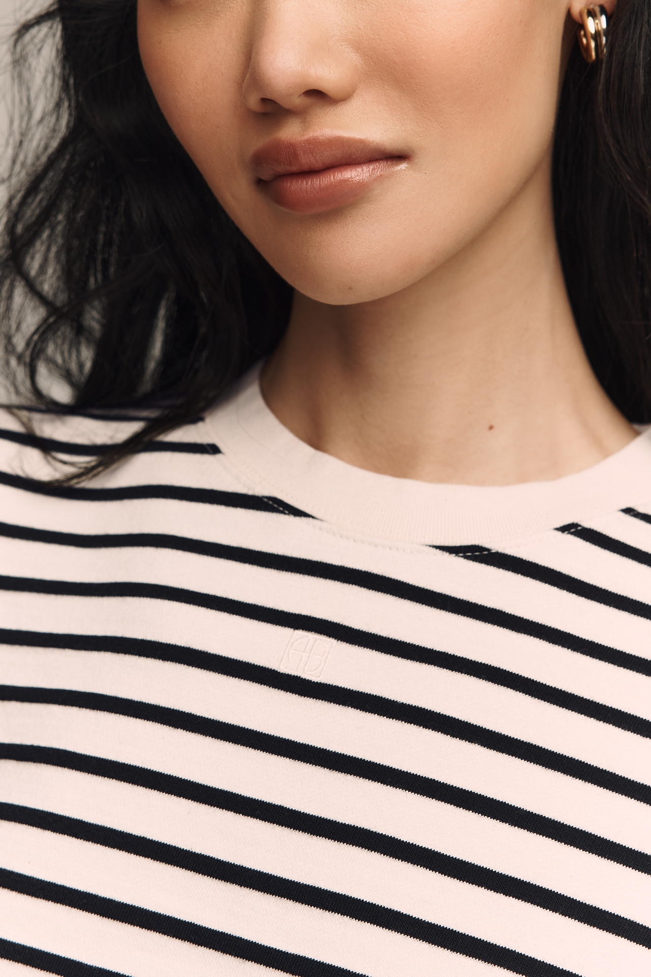 Anine Bing Myers Crew Neck Crop Tee