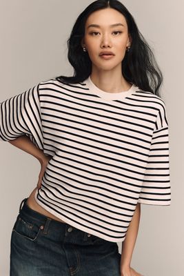 Anine Bing Myers Crew Neck Crop Tee