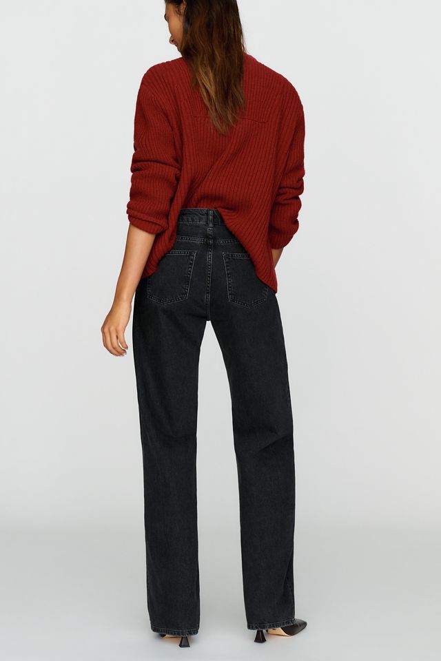Anine Bing Hugh High Rise Straight Leg Jeans #4