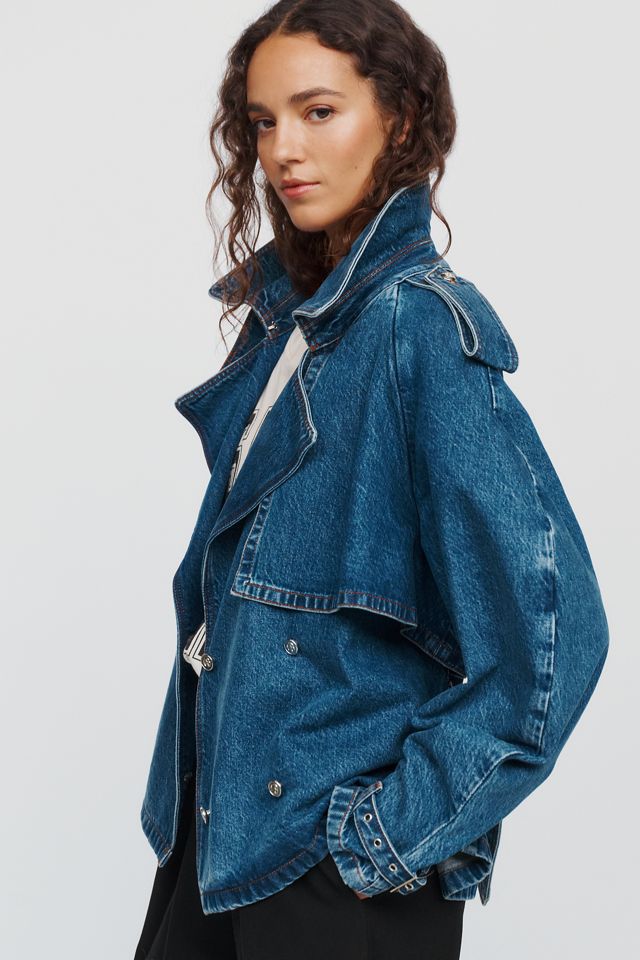 Anine Bing Pascale Denim Trench Coat #1