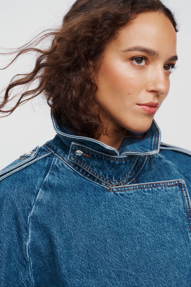 Anine Bing Pascale Denim Trench Coat #2