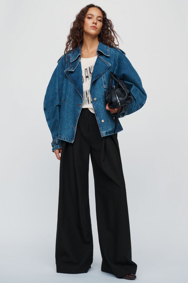 Anine Bing Pascale Denim Trench Coat #3