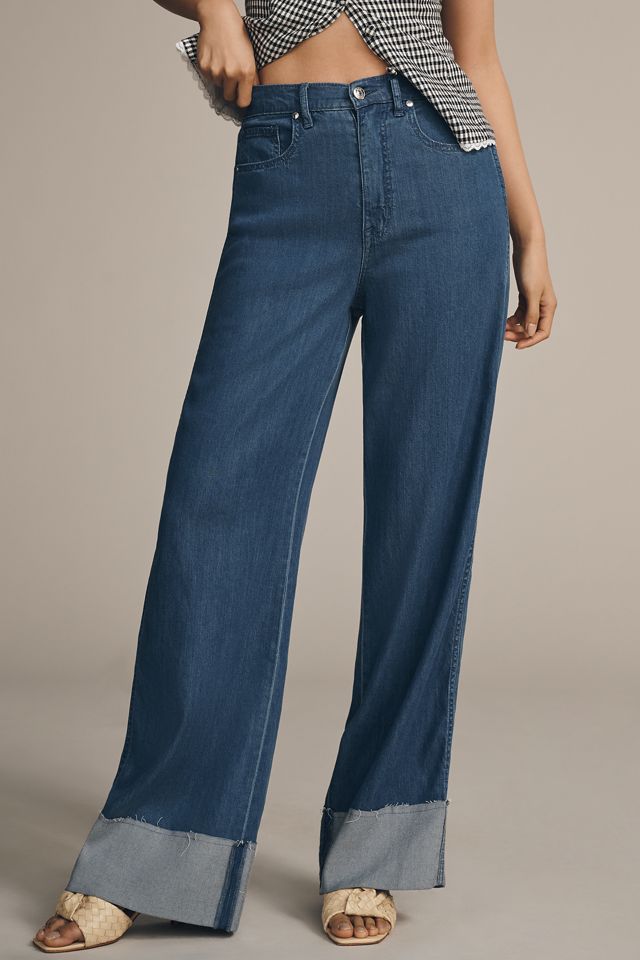 Sam Edelman High-Rise Cuffed Wide-Leg Jeans #1