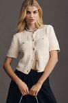 Sam Edelman Colleen Short-Sleeve Cardigan Sweater