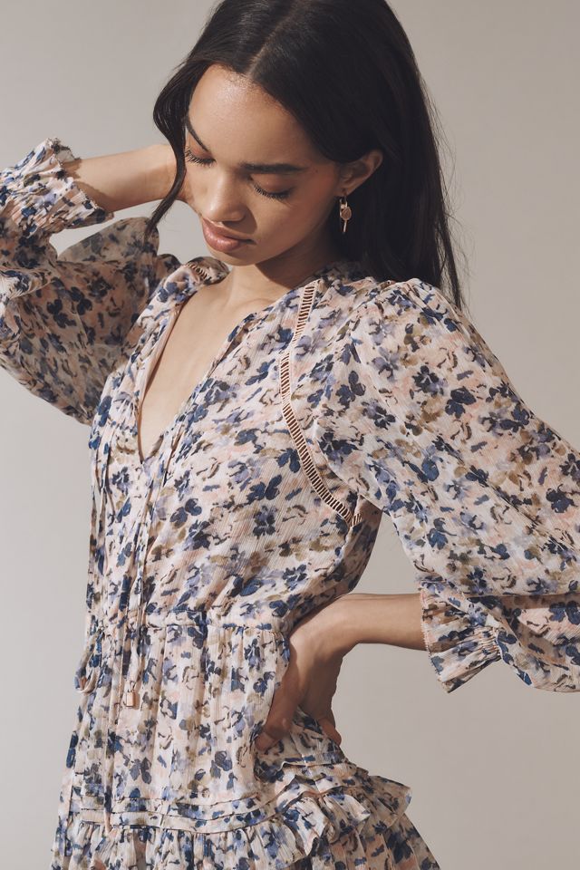Sam Edelman Savana Long-Sleeve Tie Mini Dress #3