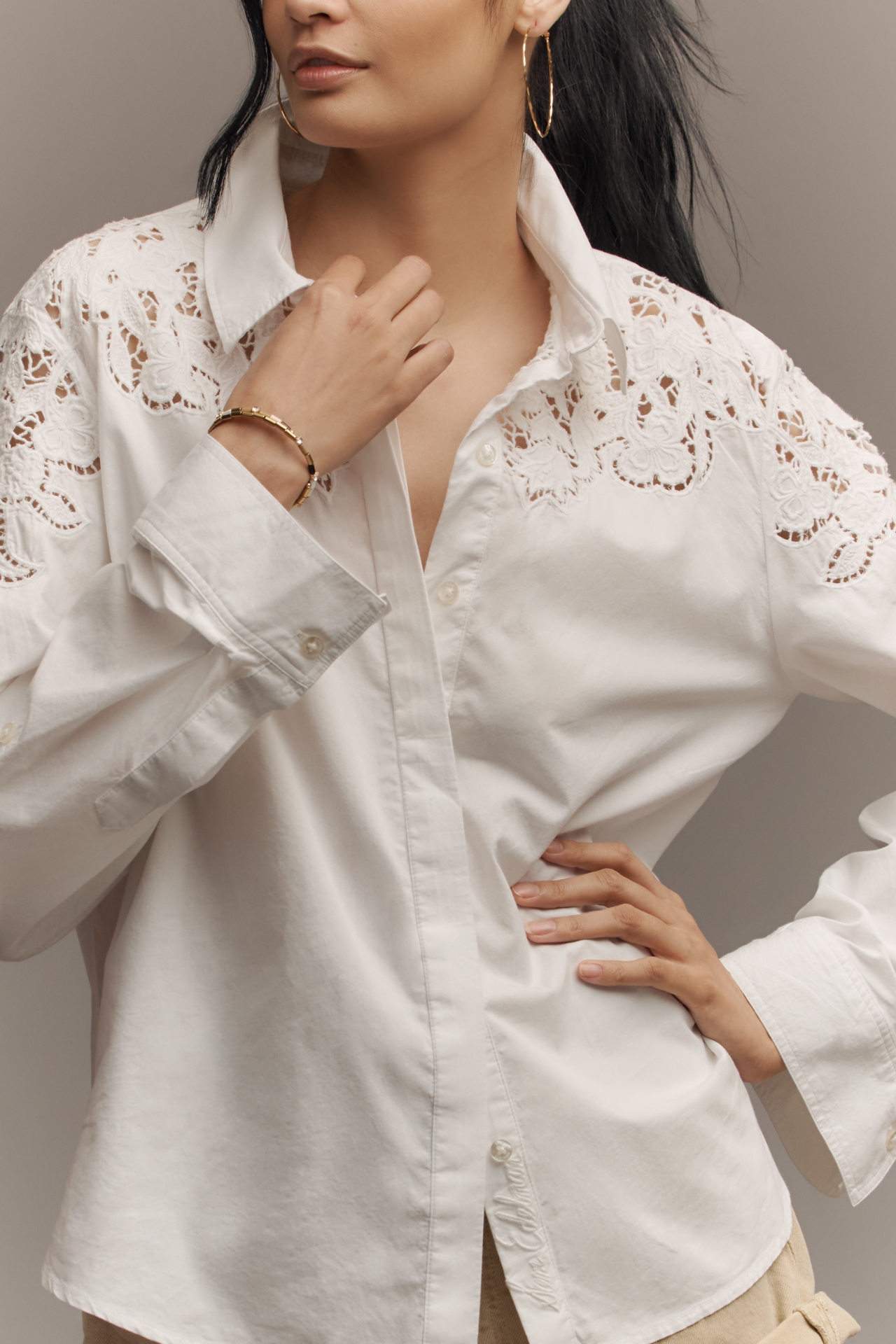 Sam Edelman Dorey Long-Sleeve Oversized Blouse