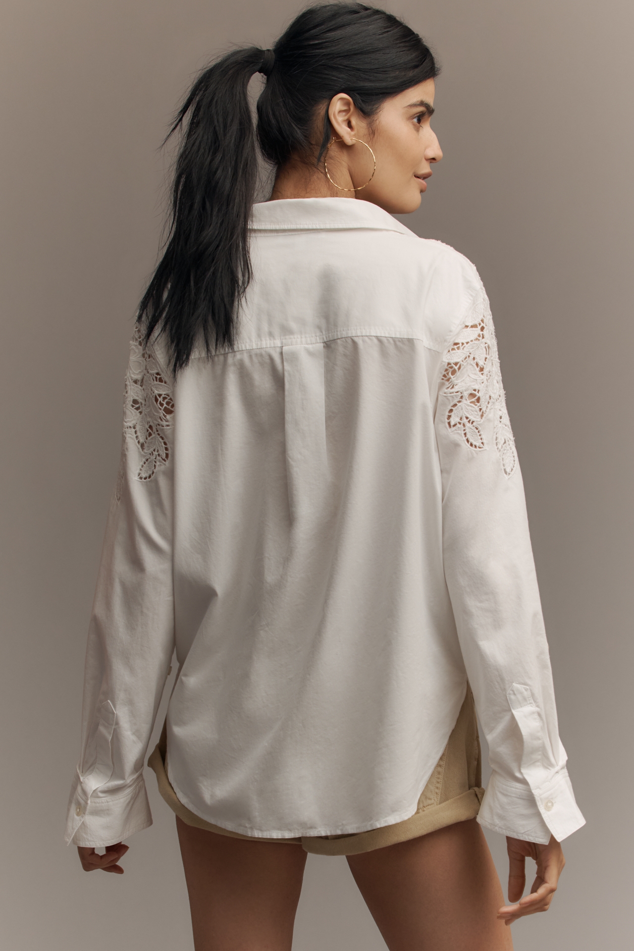 Sam Edelman Dorey Long-Sleeve Oversized Blouse