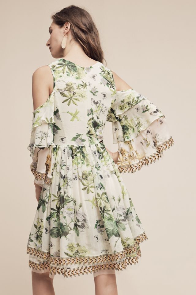 Petra Ruffled Open-Shoulder Dress #2