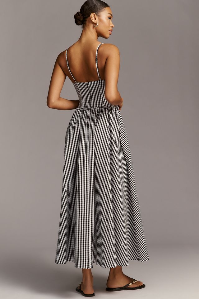 Faithfull Chiara Sleeveless Basque-Waist Midi Dress #2