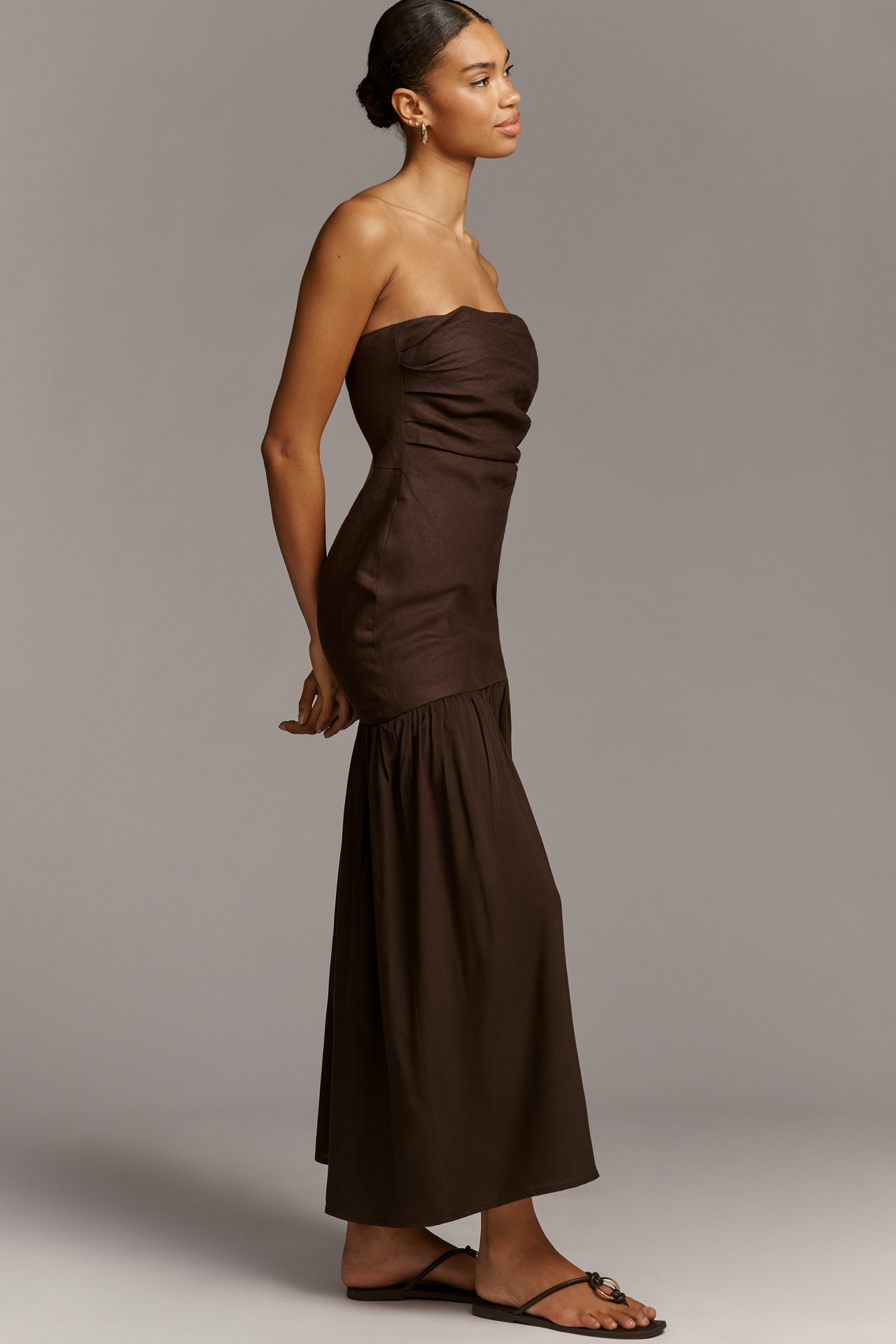 Faithfull The Brand Miro Strapless Maxi Dress