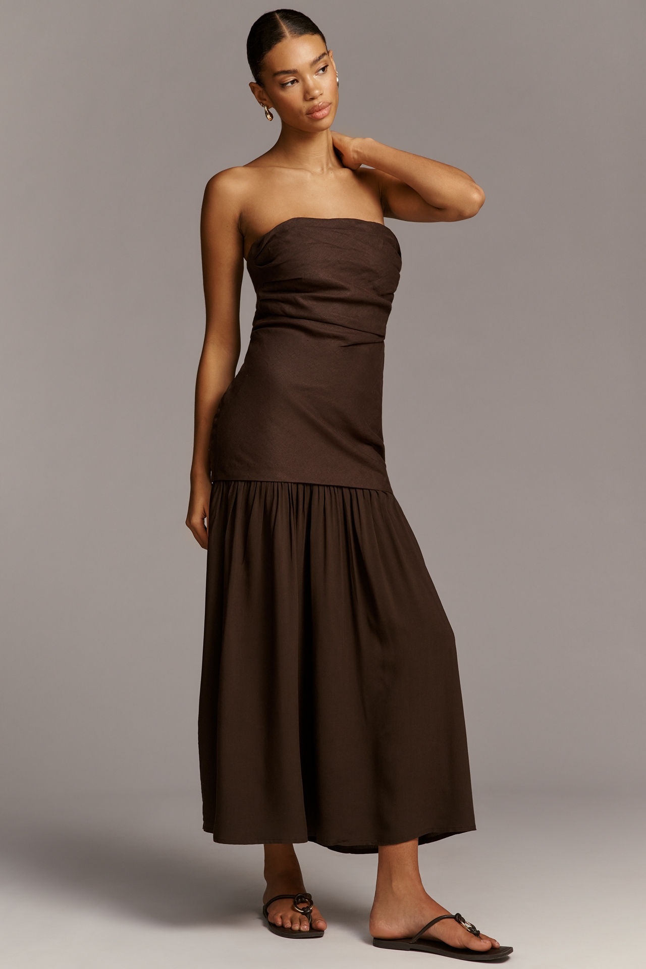 Faithfull The Brand Miro Strapless Maxi Dress