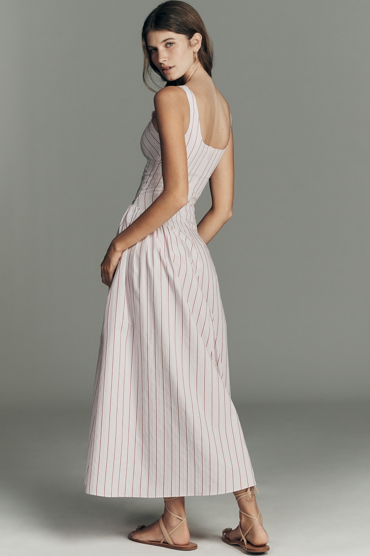 Faithfull The Brand Marcella Scoop A-Line Midi Dress