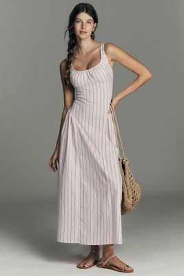 Maeve 100% European Linen Sleeveless Midi Dress | Anthropologie