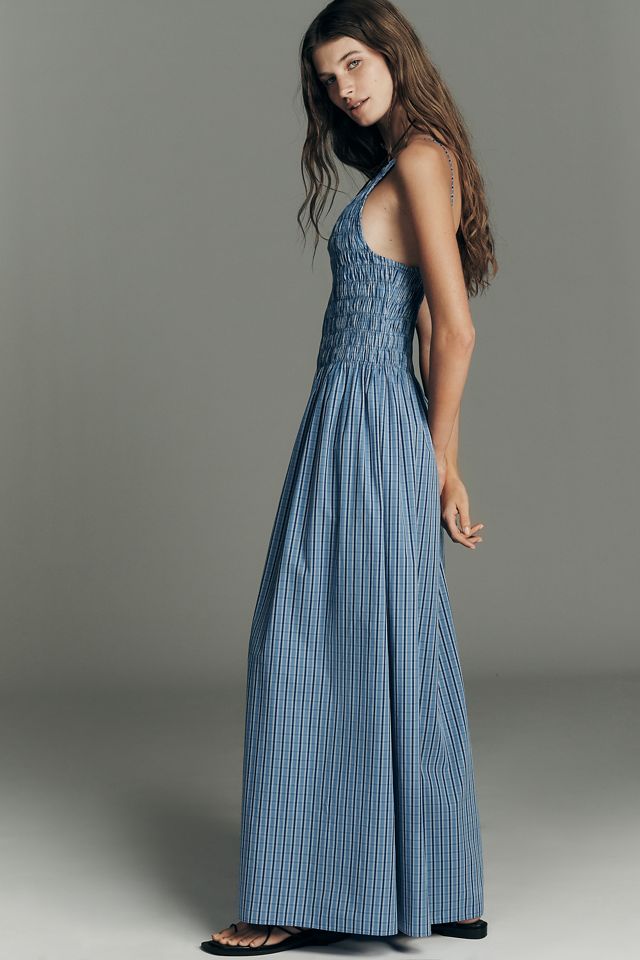 fitted lace wedding dress Kelton Maxi Dress Slate Blue – South Moon Under main image 1