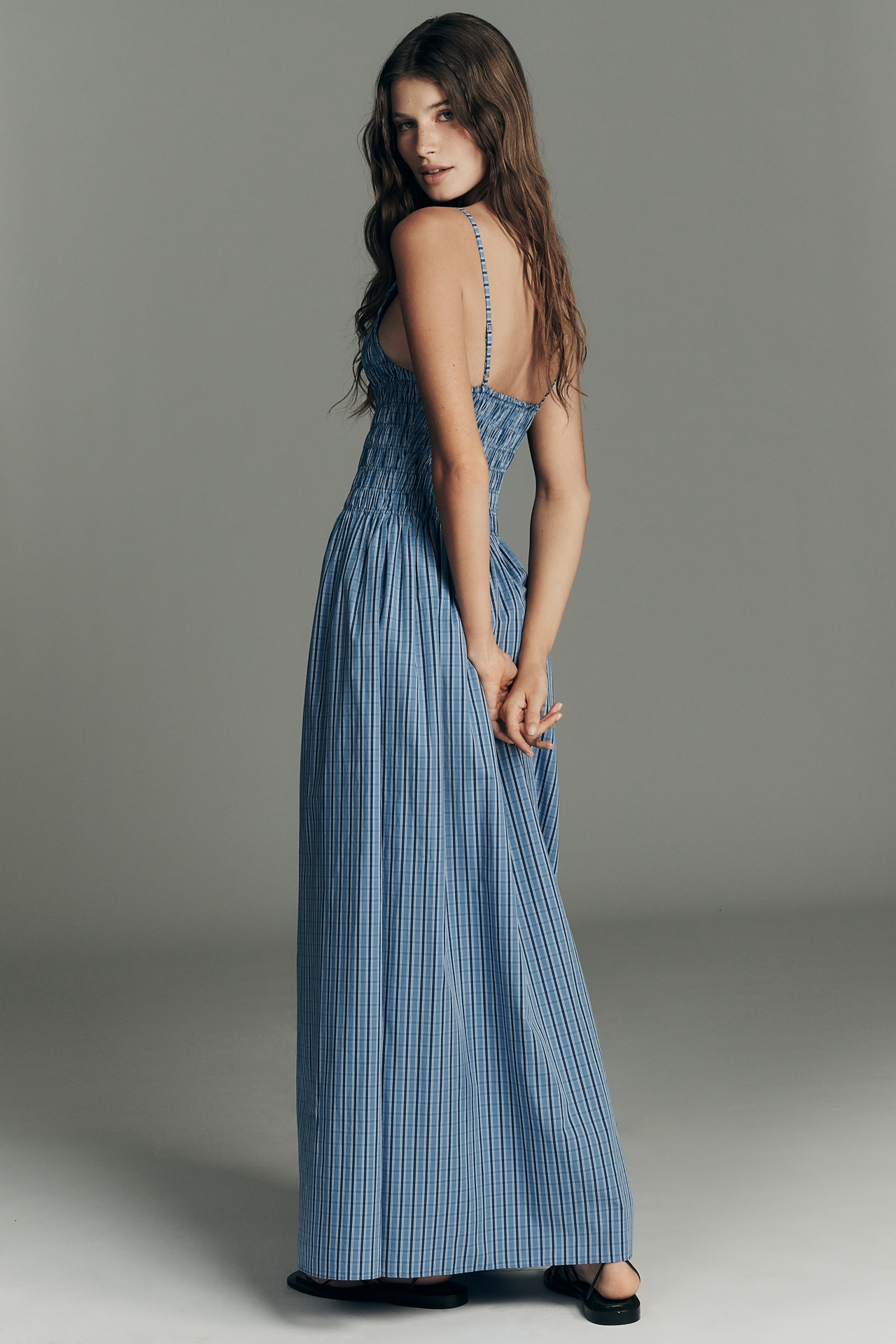 Faithfull The Brand Laia Smocked Sleeveless Maxi Dress