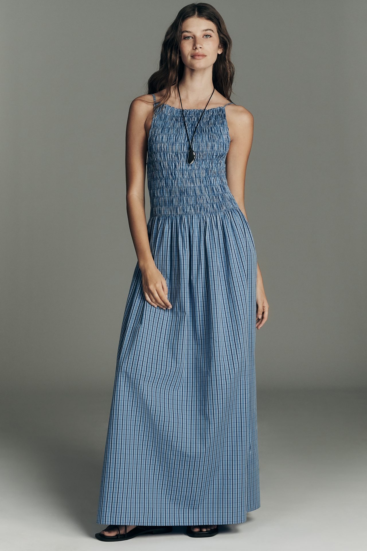 Faithfull The Brand Laia Smocked Sleeveless Maxi Dress