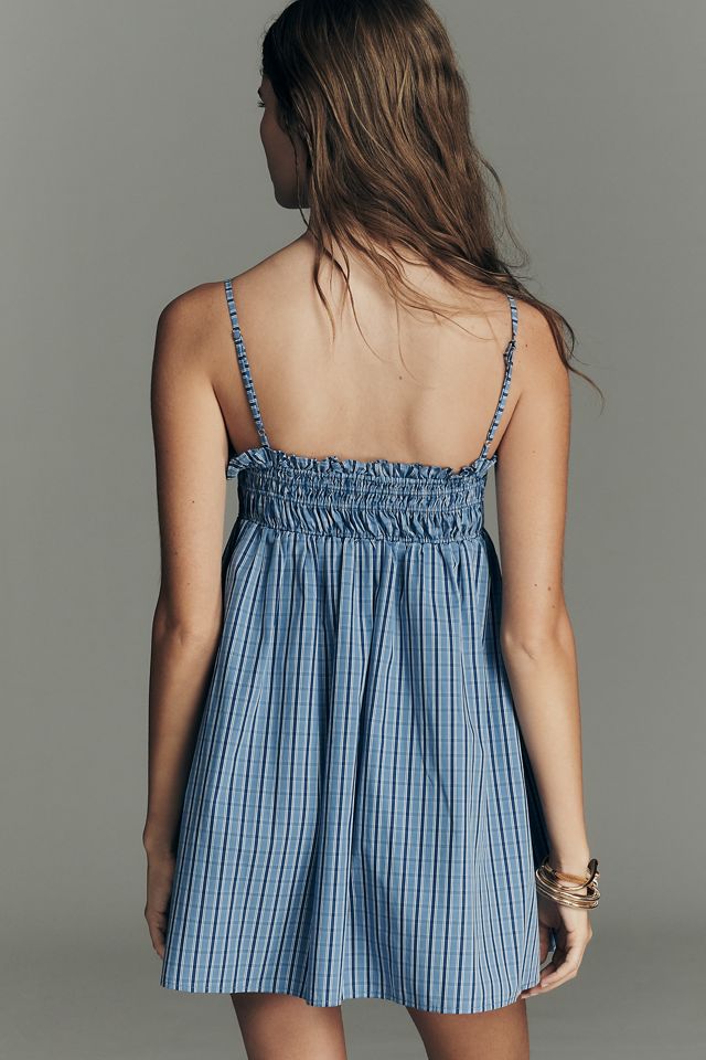 Faithfull Presa Smocked Sleeveless Mini Swing Dress #1