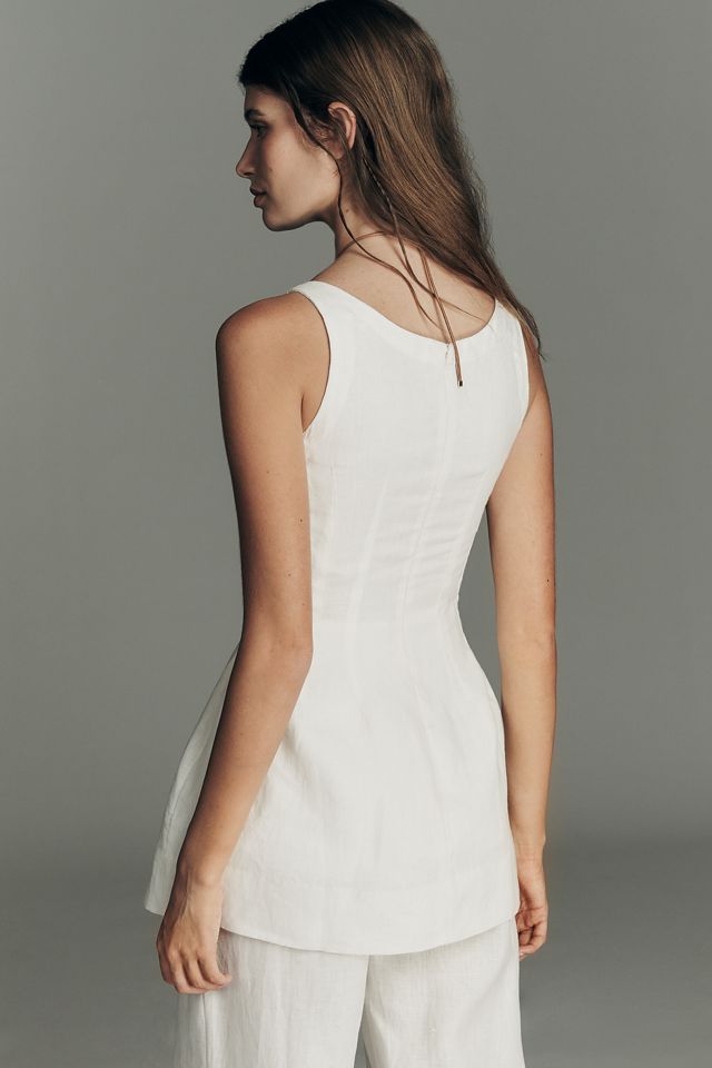Faithfull Syna Sleeveless Scoop 100% Linen Top #2