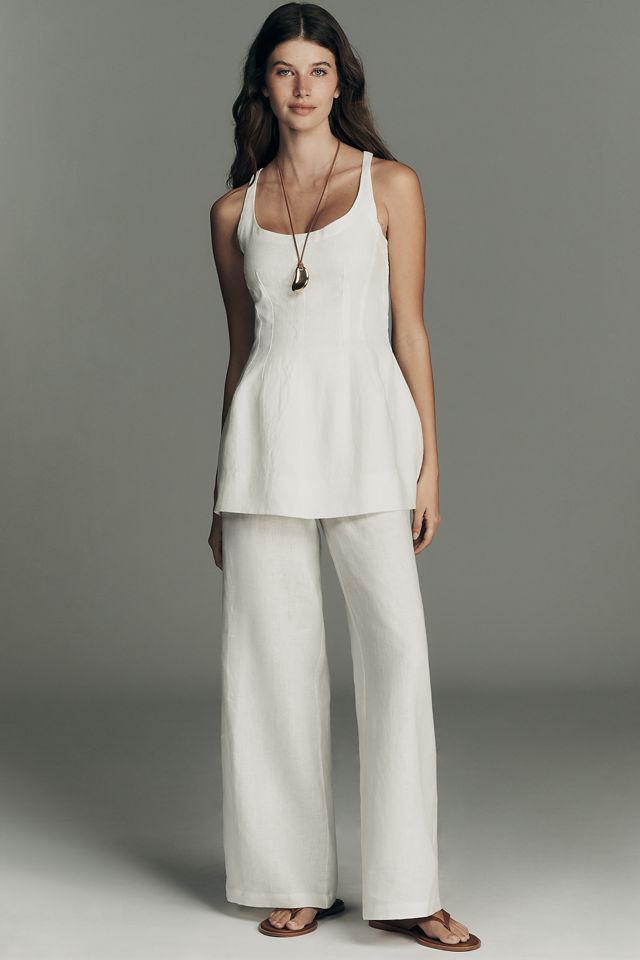 Faithfull Syna Sleeveless Scoop 100% Linen Top #3