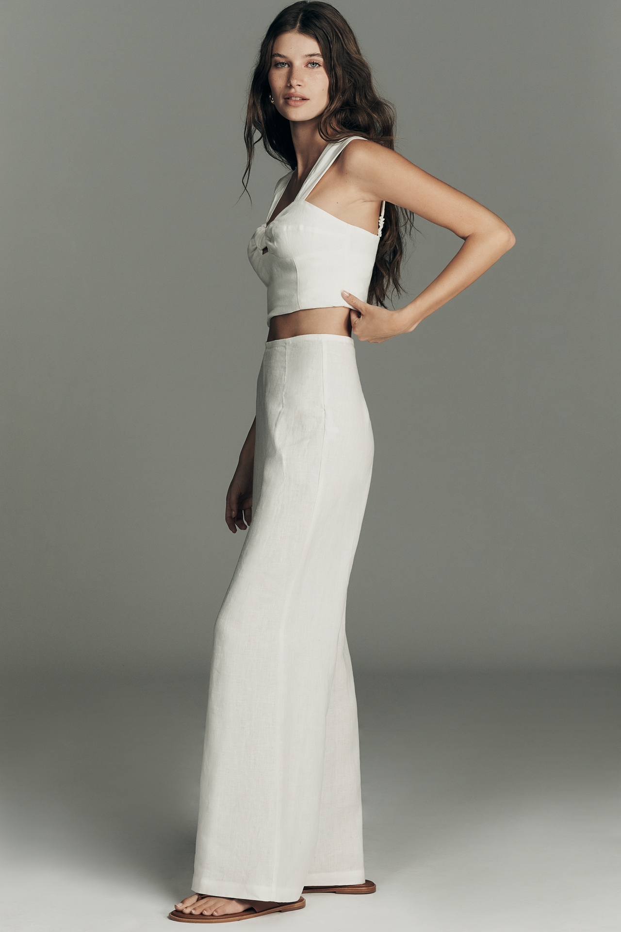 Faithfull The Brand Syna High-Rise Wide-Leg Linen Pants