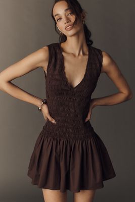 Faithfull Palomar Ruched Sleeveless Mini Dress