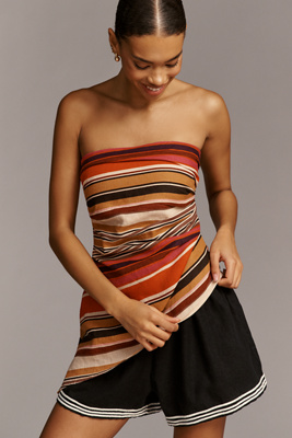 Faithfull Rocco Linen Strapless Top