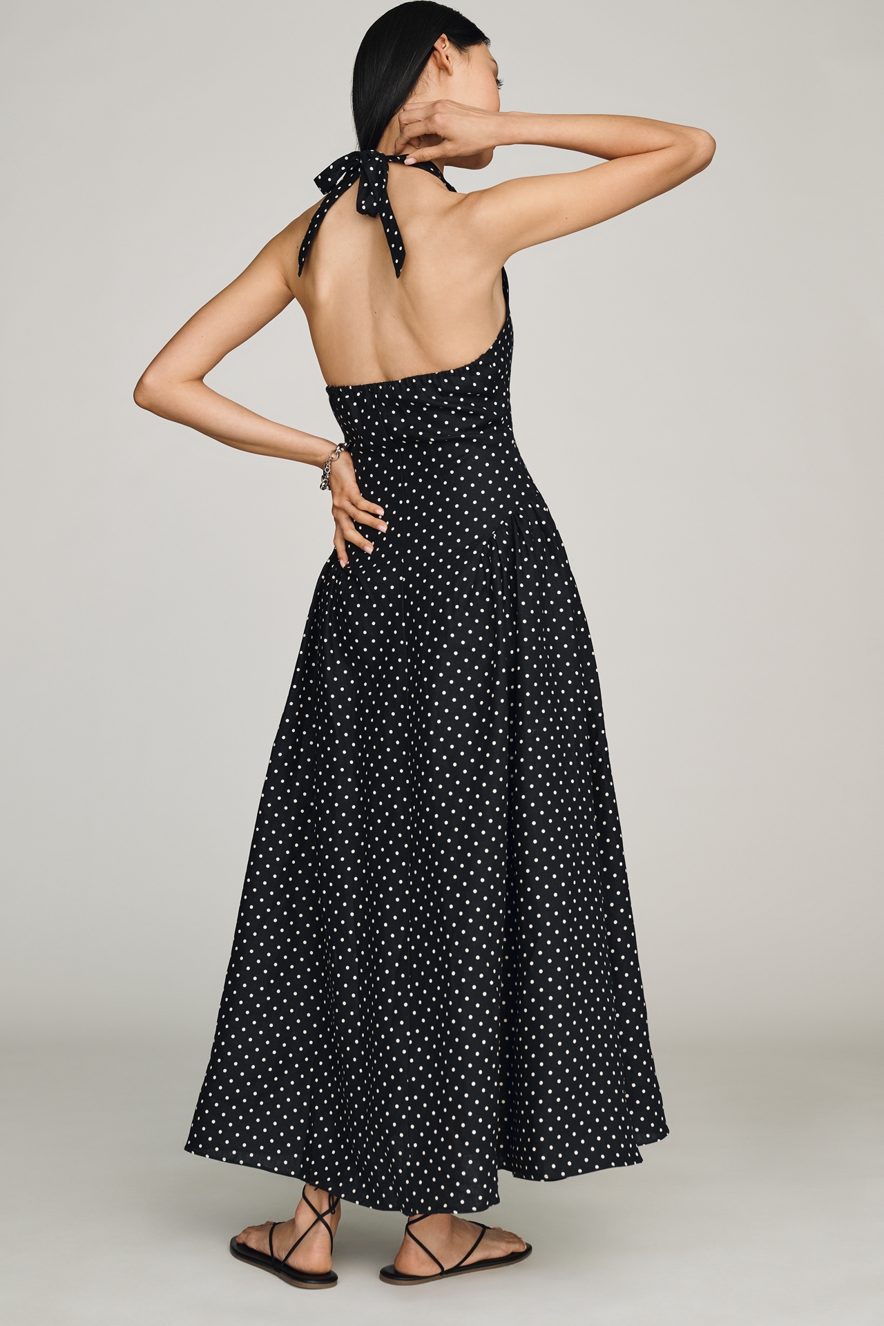 Faithfull The Brand Cala Linen Halter Maxi Dress