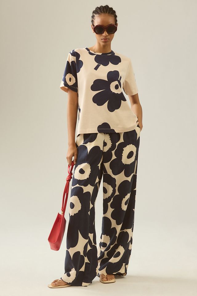 Marimekko Irbma Unikko Wide-Leg Pants | Anthropologie