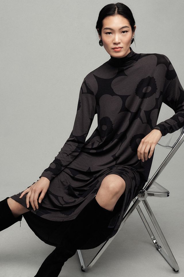 Marimekko Cavea Unikko Jersey Turtleneck Midi Dress | Anthropologie