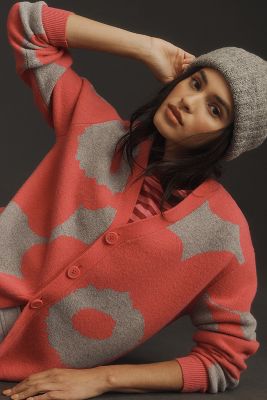 Marimekko Sif Unikko Wool Cardigan Sweater | Anthropologie