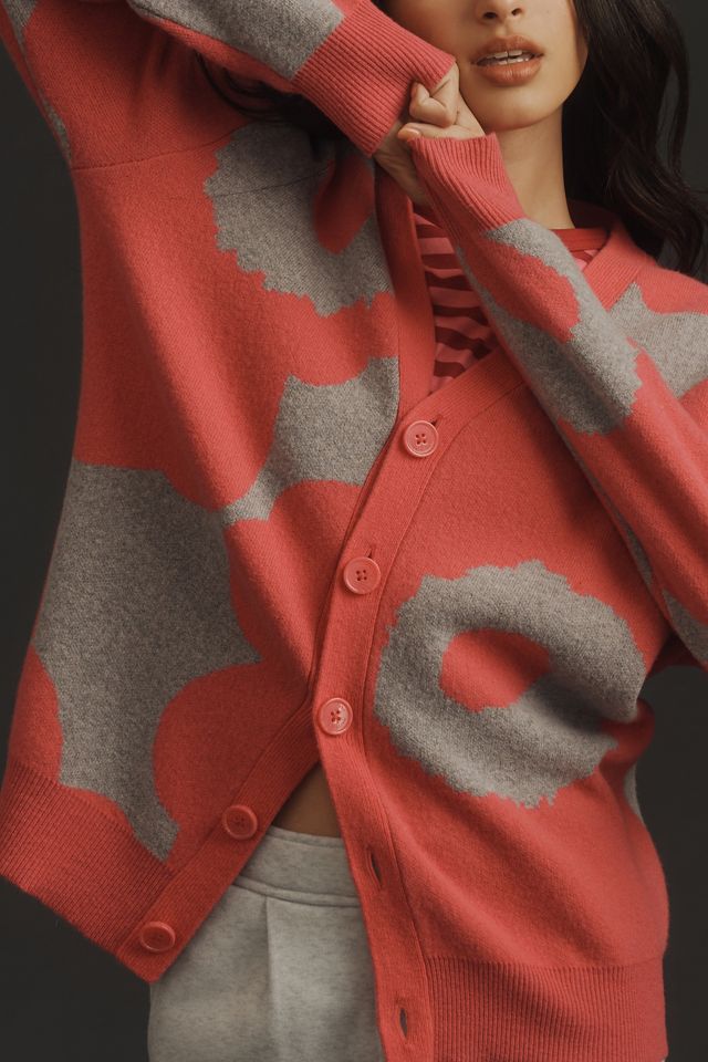 Marimekko Sif Unikko Wool Cardigan Sweater #3