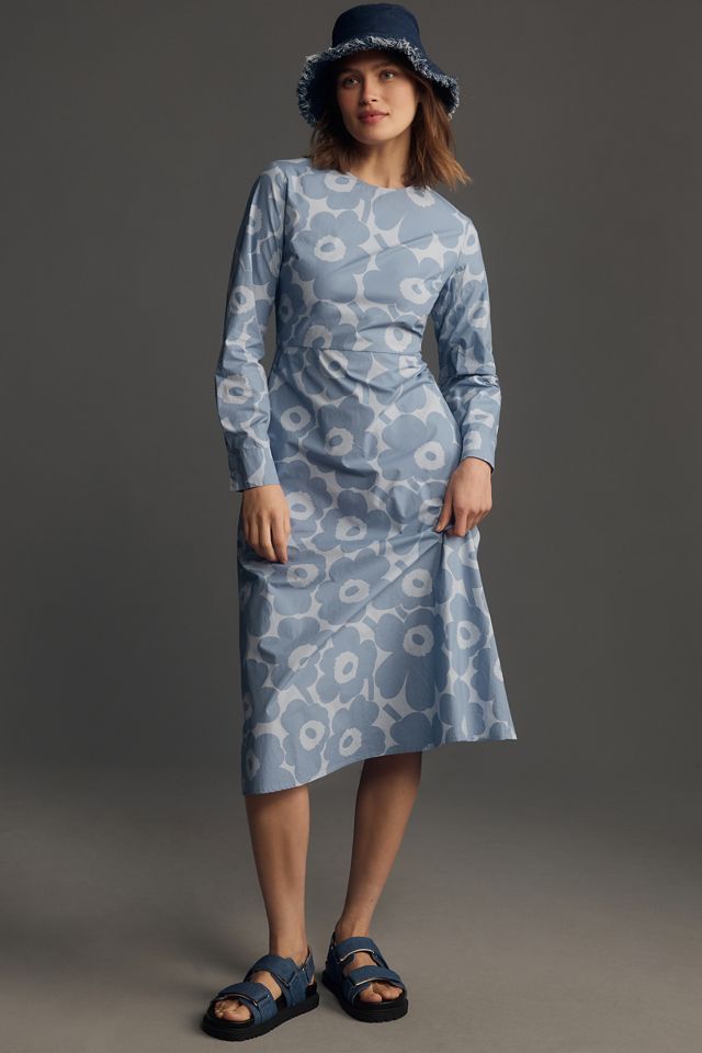 Marimekko Katse Unikko Long-Sleeve Midi Dress