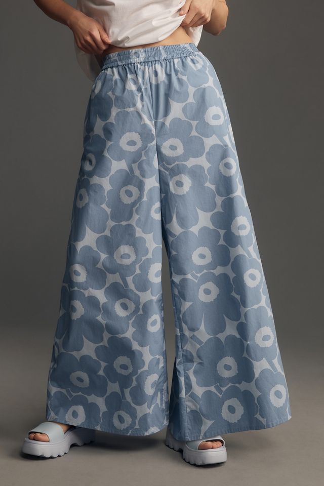 Kohti Unikko cotton poplin trousers - Marimekko