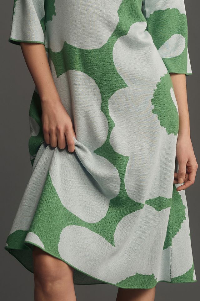 Marimekko Pointti Unikko Knitted Wool Midi Dress | Anthropologie