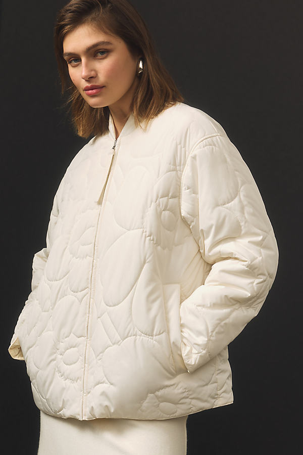 Marimekko Kuori Unikko Coat Jacket In White